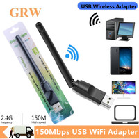 GRWIBEOU 150Mbps Mini USB WiFi Adapter MT7601 Wireless Network Card 2.4GHz Wi-Fi Receiver Dongle for Windows PC Desktop Laptop