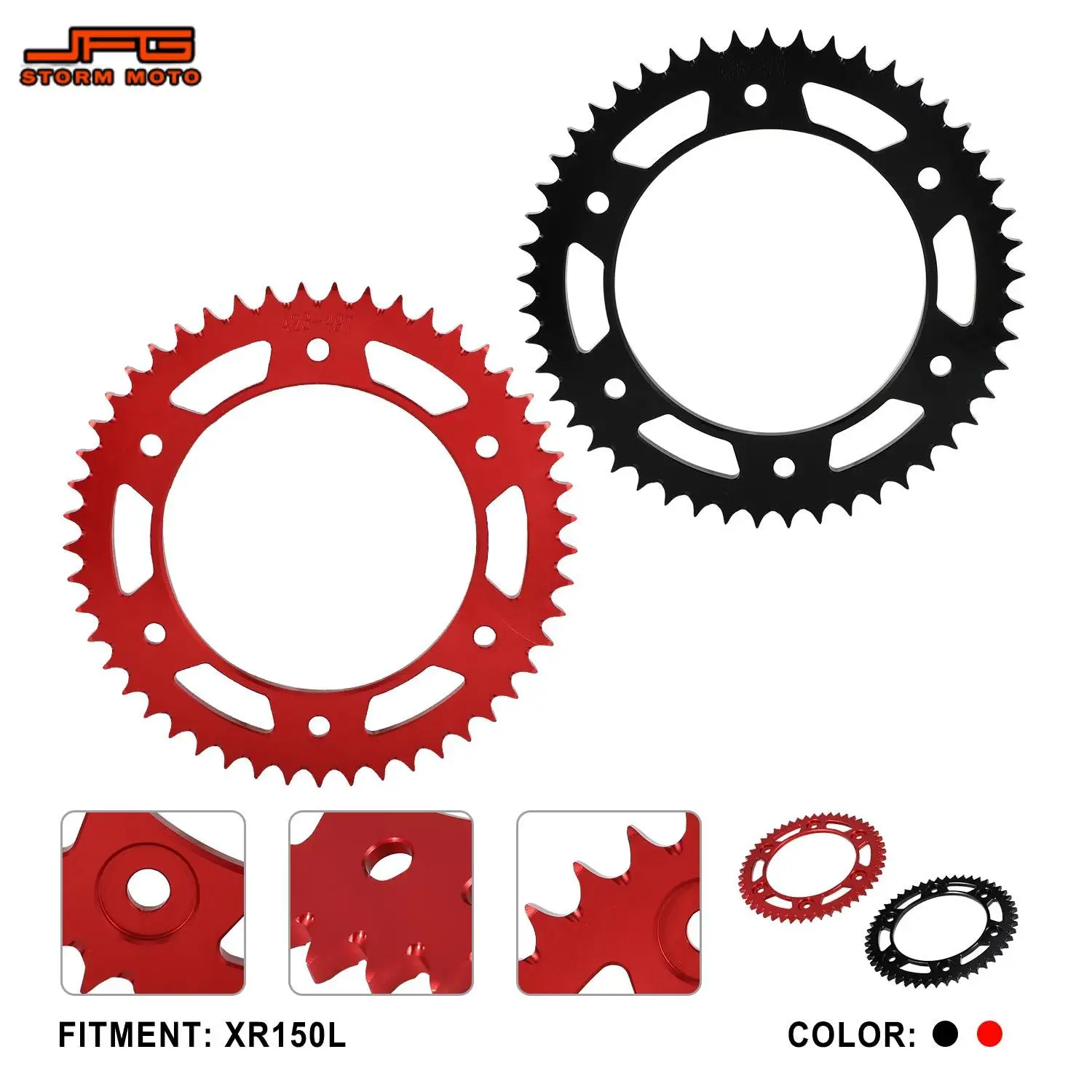 Motorcycles Accessories CNC Rear Sprocket Chain 49T For Honda XR150 6061 Aluminum Motocross Dirt Pit Bike Off-Road Vehicle