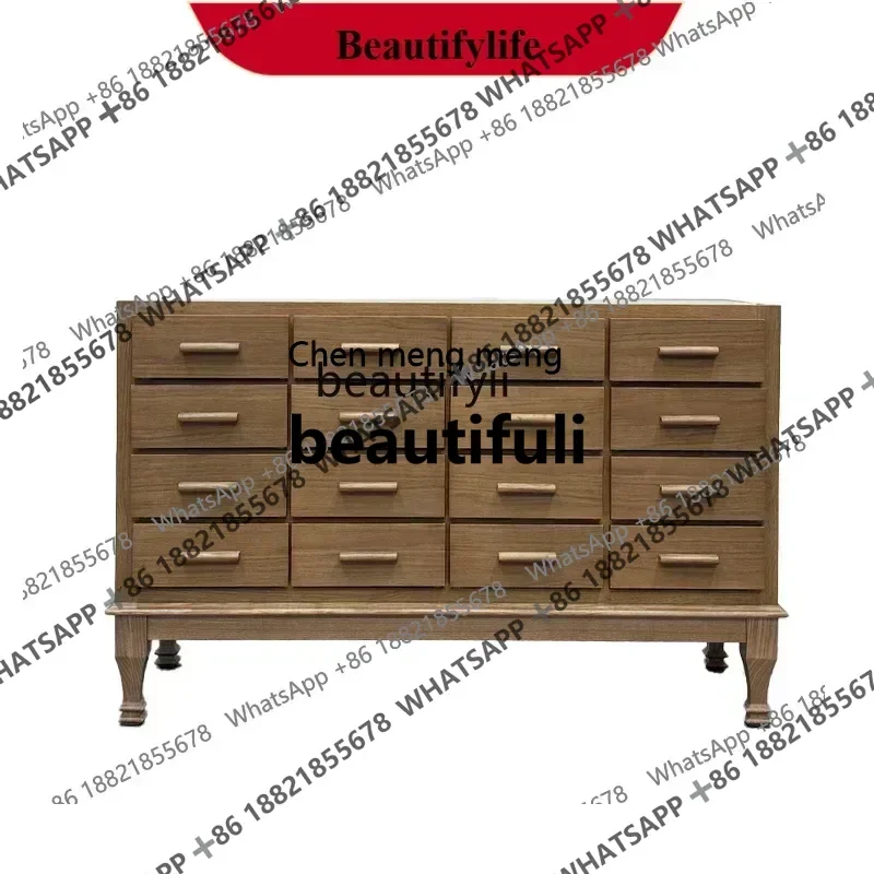 

ss 8617 Italian decorative chest ladder household solid wood multi-functional drawer display bedroom storage cabinet