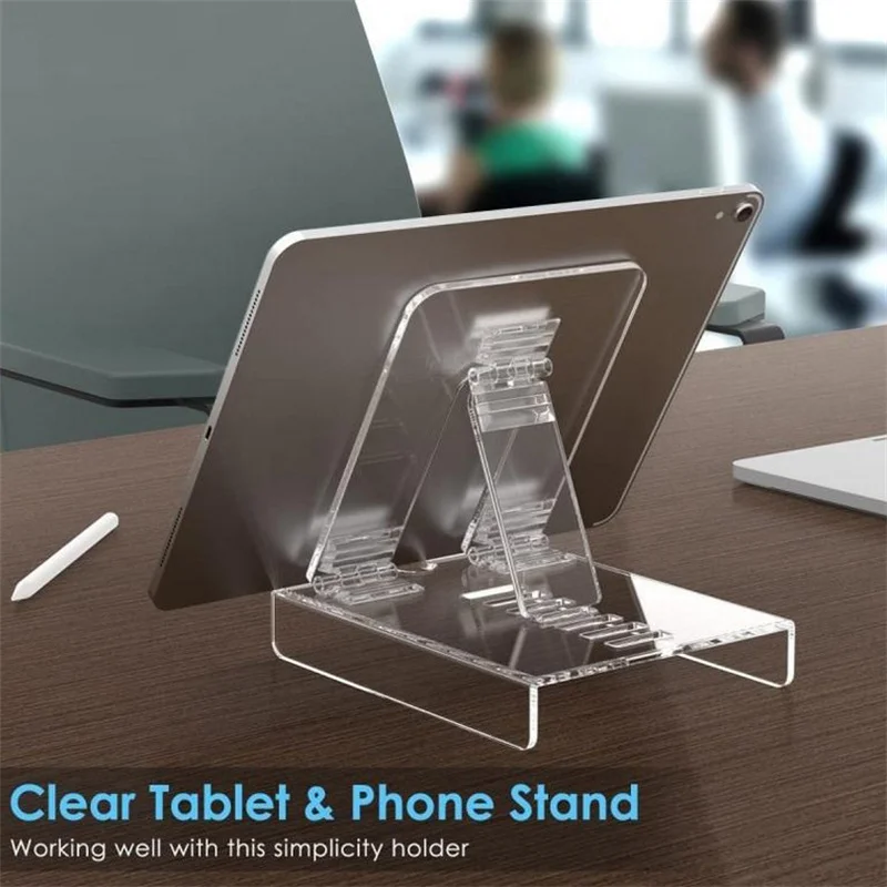 Computer Display Stand Desktop Tablet Holder For Adjustable Perspex Crafts Multi-use Organizer Acrylic Foldable Bracket Compact