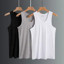 3Pcs Men Muscle Vests Cotton Mens Underwear Sleeveless Tank Top Solid Muscle Vest Undershirts Gymclothing Bodybuilding Tank Tops