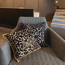 Luxury Modern Jungle Animal Leopard Print Cushion Cover Decorative Pillow Case Artistic Deco Sofa Chair Bedding Coussin