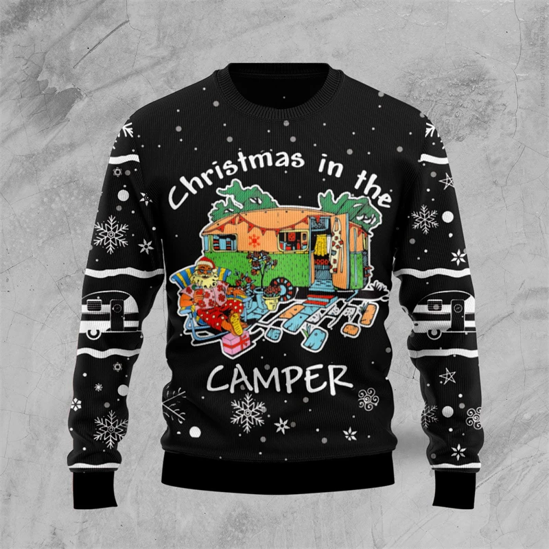 2024 Ugly Christmas Sweater Xmas Gift Anime Women Men Pullover Tops New Fashion Holiday Party Couple Boys Hoodie Sweatshirt Coat