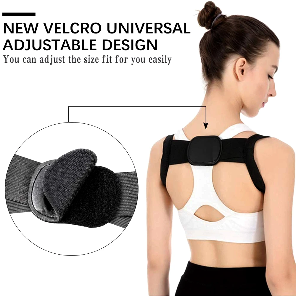 Ceinture de soutien réglable pour le haut du dos, attelle de sport pour la posture du dos, la clavicule, la colonne vertébrale, la posture lombaire