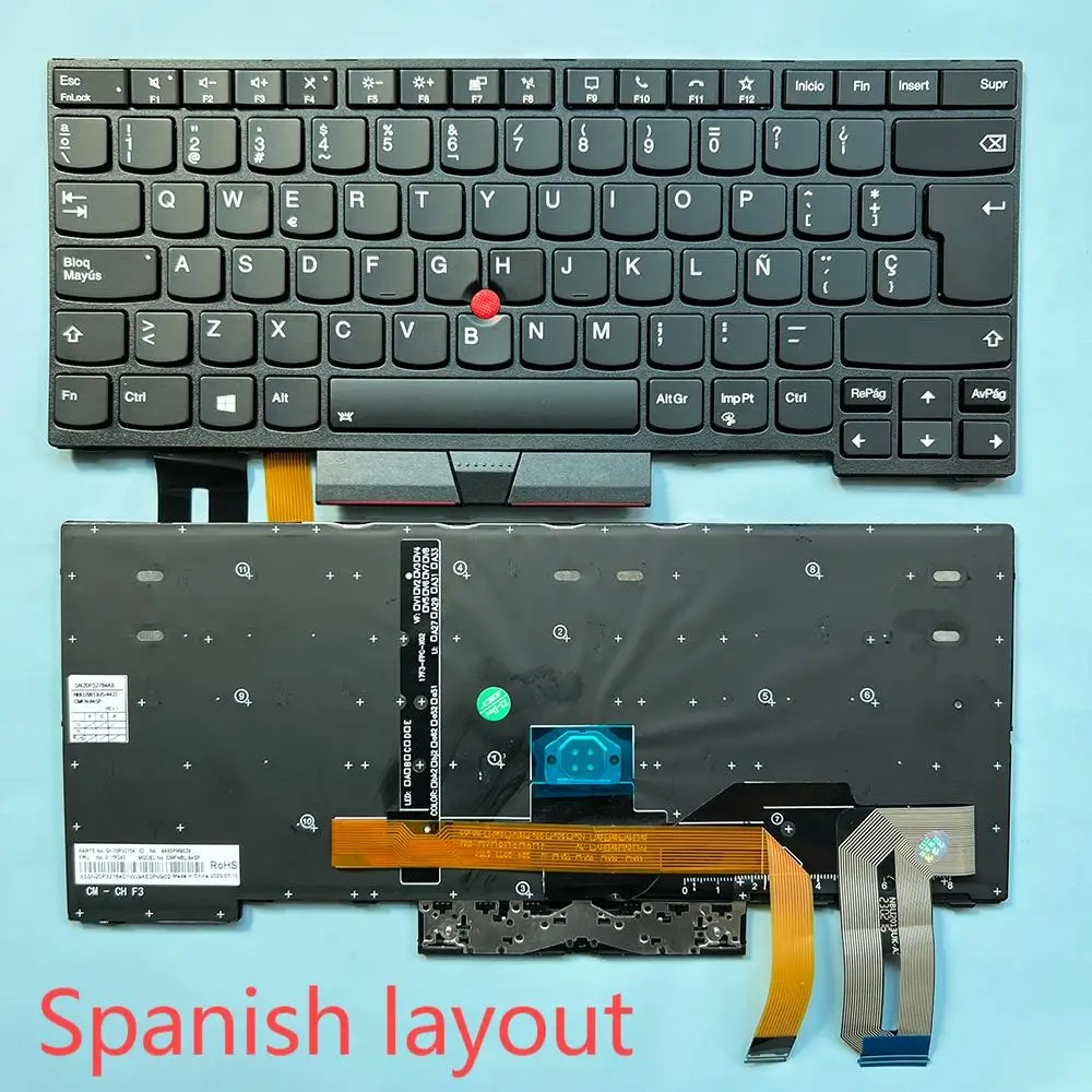 

T14 Spanish Backlit Keyboard for Lenovo ThinkPad T14 Gen 1 P14s T14 Gen 2 P14s Gen 2 01YP240 CMFNBL-84SP SN20P32754 Notebook