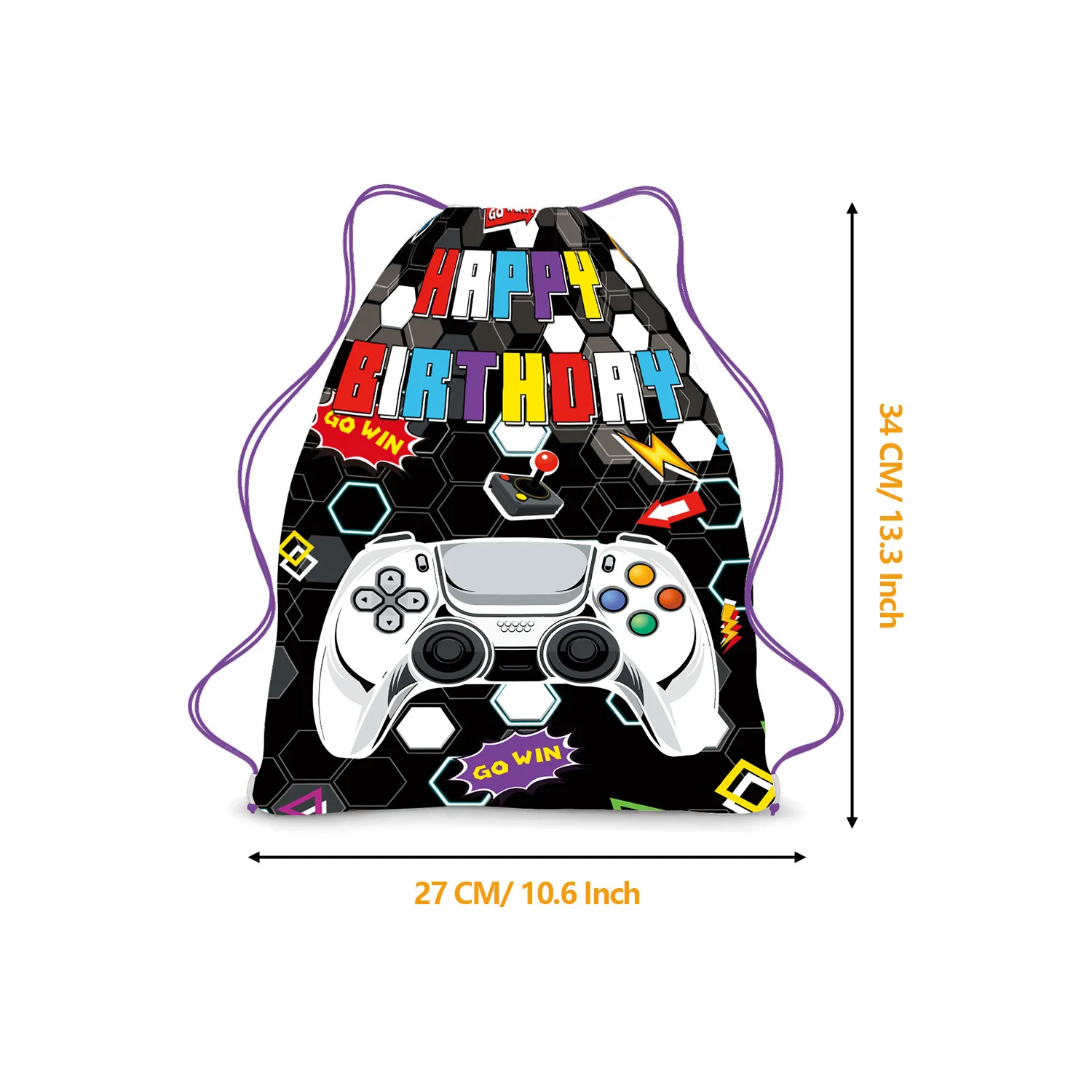 6/36Pcs Gamepad Geburtstag Party Vlies Stoffe Videospiel Kordelzug Geschenke Beute Taschen Glücklich Baby Dusche schmücken Mochila – Detail 2