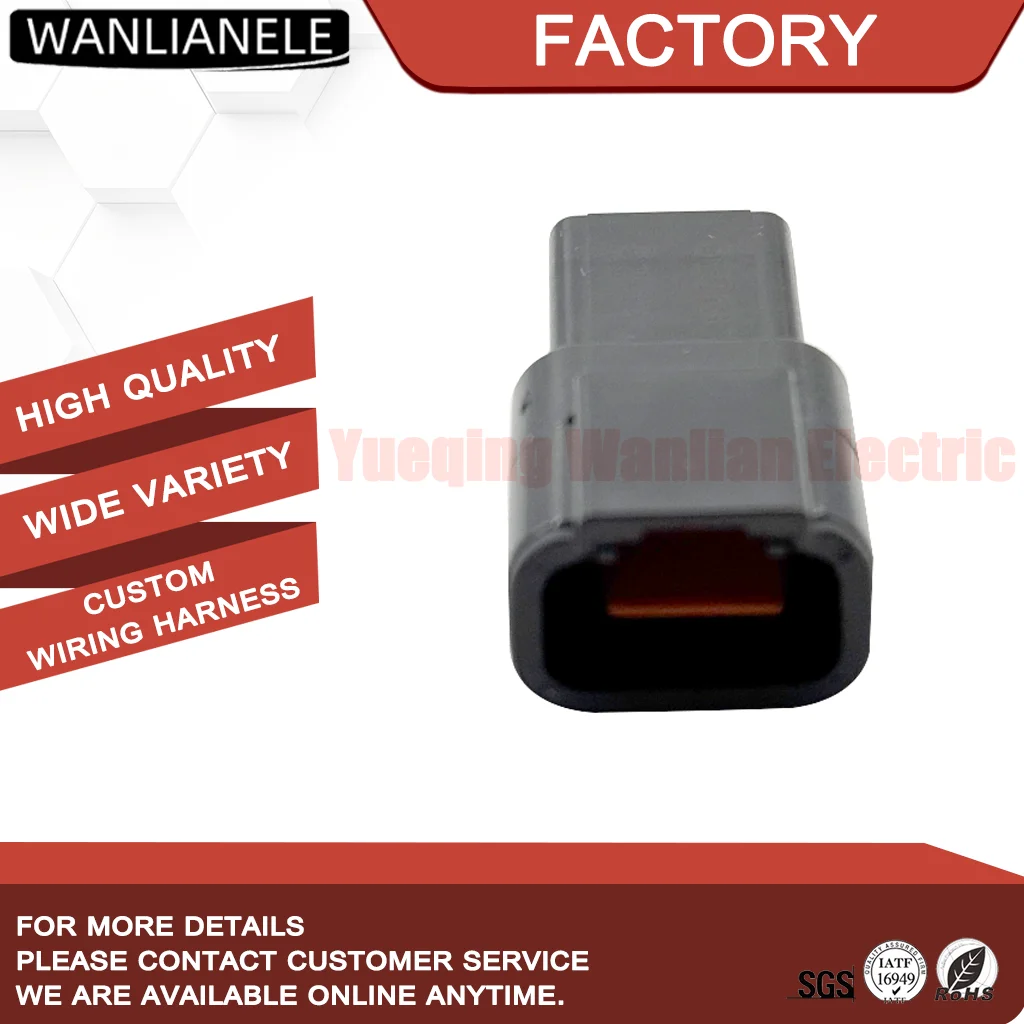 50 Sets DTM04-3P 3 Pin Receptacle Connector IP68 Waterproof Automotive DTM Series Gray Housing Male Pin 7.5A