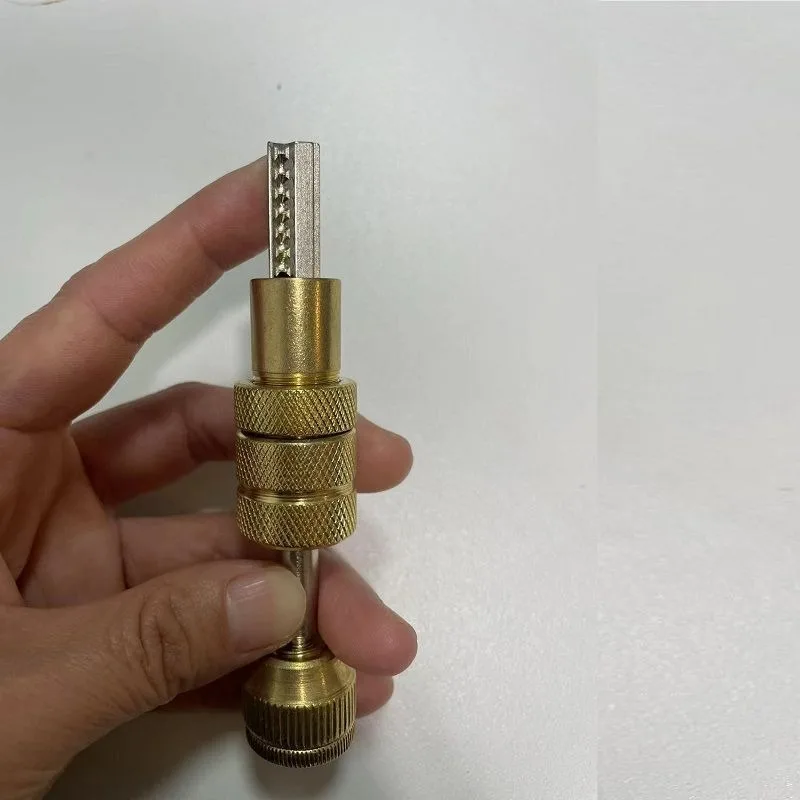 最新のgosoオリジナル二列半円キーホール11ピンディンプルab-kaba鍵屋ツールキットツールスプリング式バンプロックツール