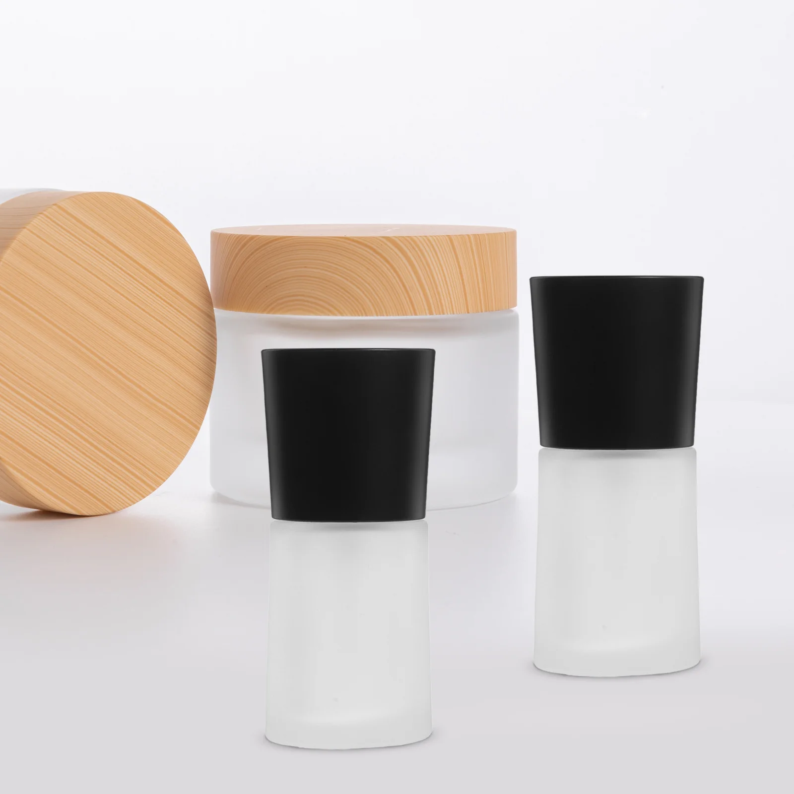 Bouteilles à pompe en verre de voyage, 2 pièces, conteneurs de stockage de Lotion rechargeables, bouteille à pompe de fond de teint