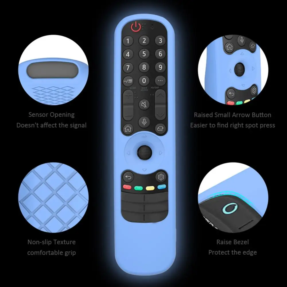 Durable Remote Control Cover with Strap Protective Case Waterproof Smart TV Remote Control Silicone Case  Decorate