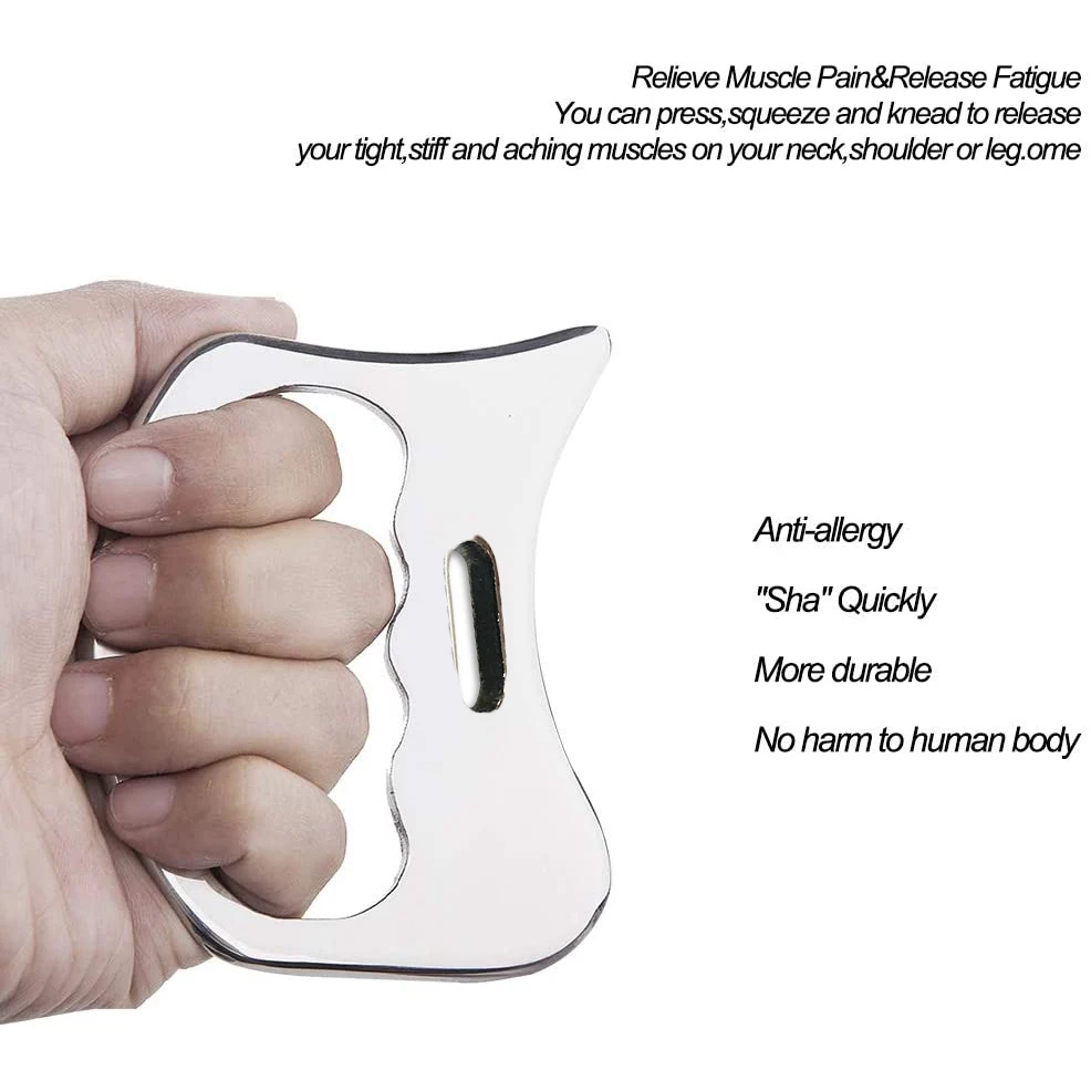 Stainless Steel Gua Sha Scraping Massage Tool Soft Tissue Mobilization Body Pain Scraping Tool