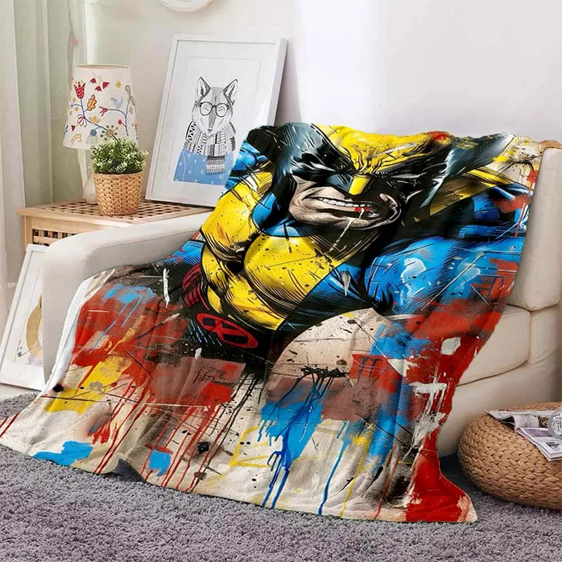 Cartoon X-Men: Wolverine coperta soggiorno camera da letto copridivano coperta morbida e confortevole flanella coperta per bambini