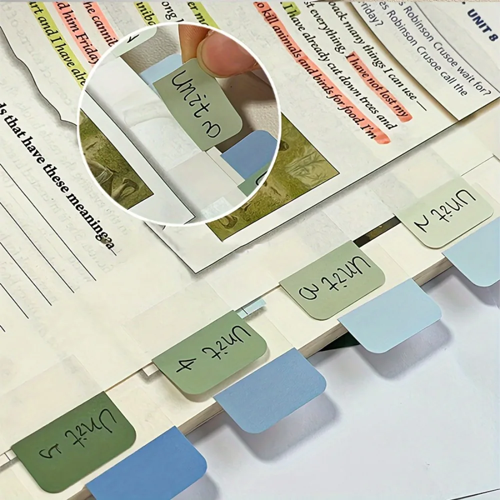 120 Multi-Functional Color Gradient Writable Plastic Index Tabs - Reusable Page Markers and Document Organizer Stickers, Office