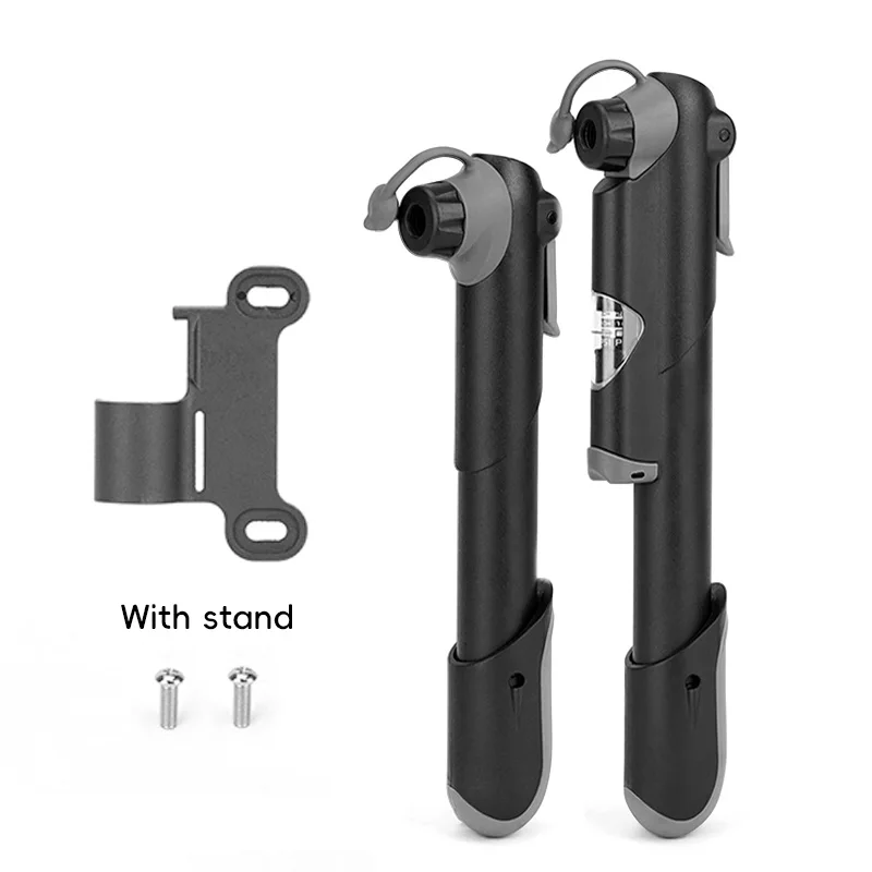 

Portable Bike Air Pump with Pressure Gauge, Mini Bicycles Air Pump for Mountain Road, Compatible with AV (SV) and FV Gas Nozzle