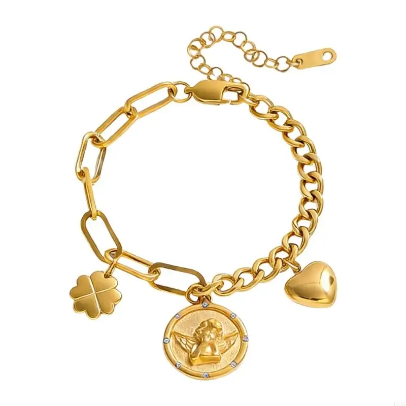 Versatile Modern Coin Detail Chain Bracelet Adjustable For Any Occasion
