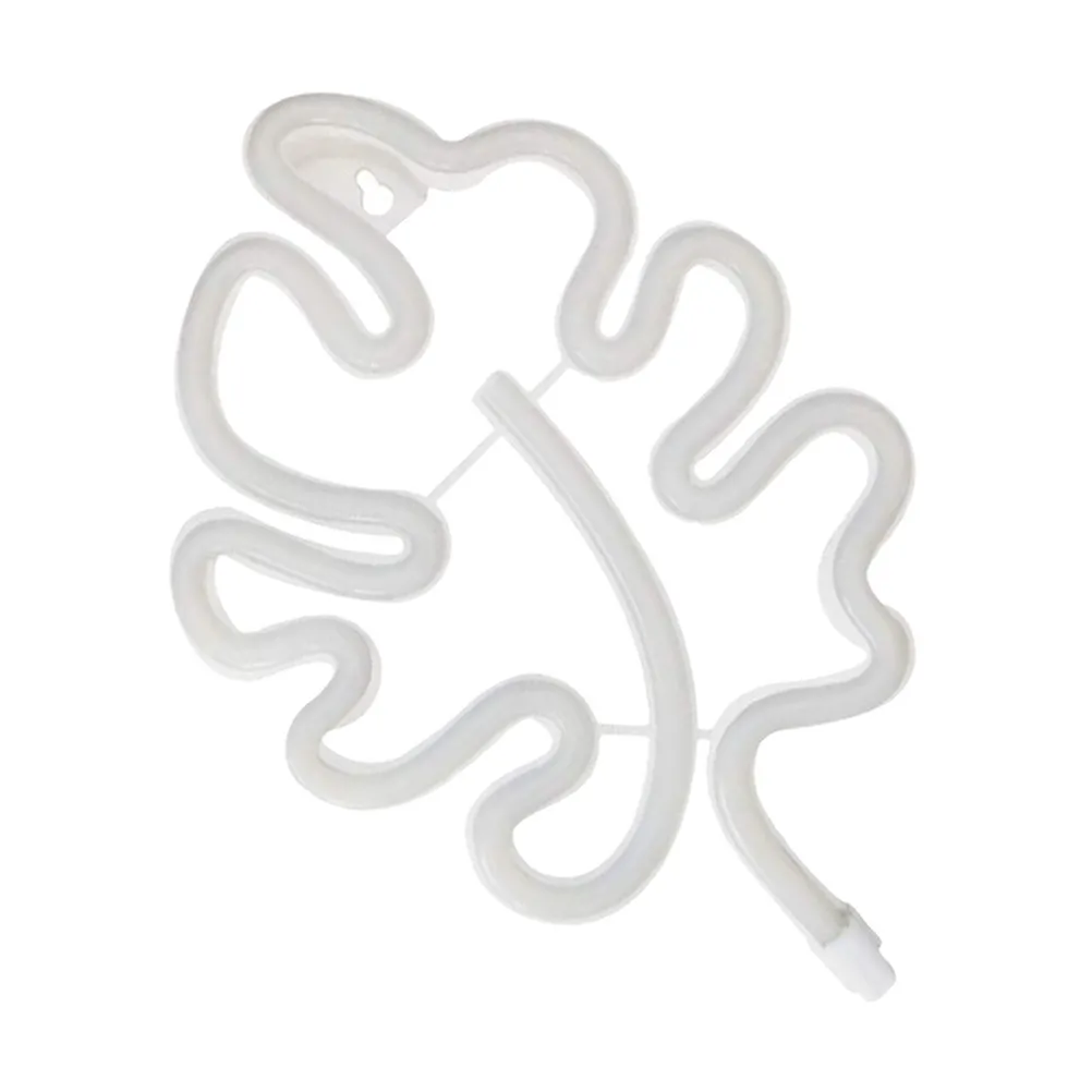 

Monstera Shaped LED Night Light USB Rechargeable Powered Neon Lamp for Bedroom Wall Window Door Decor Romantic Ambient