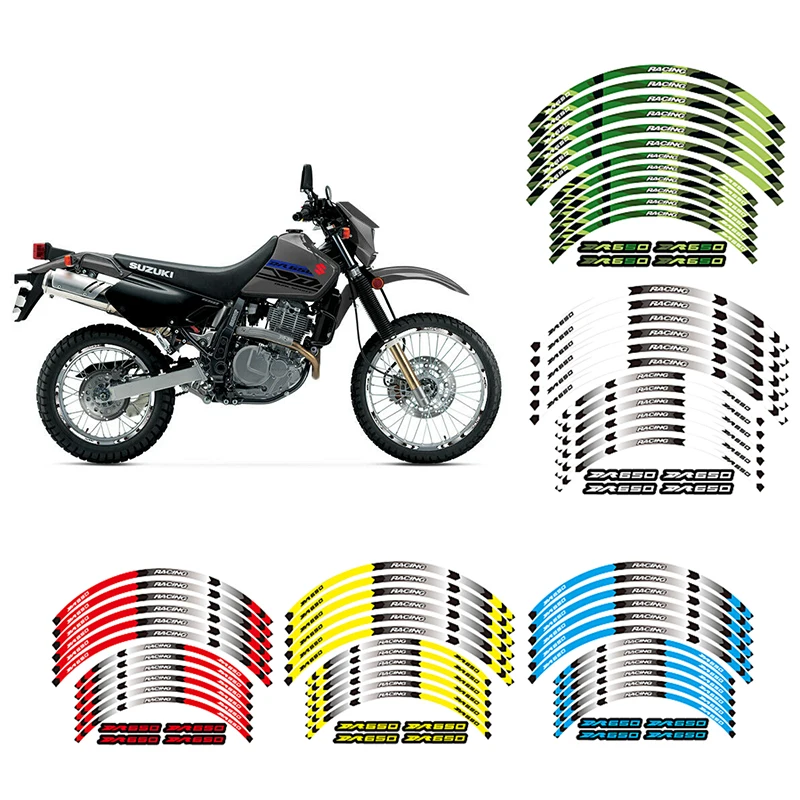 

21" 18" Wheel Hub Motorcycle Accessories Stickers Rim Decal Reflective Stripe For Suzuki DR650S DR650SE DR 650S 650SE 650 S SE