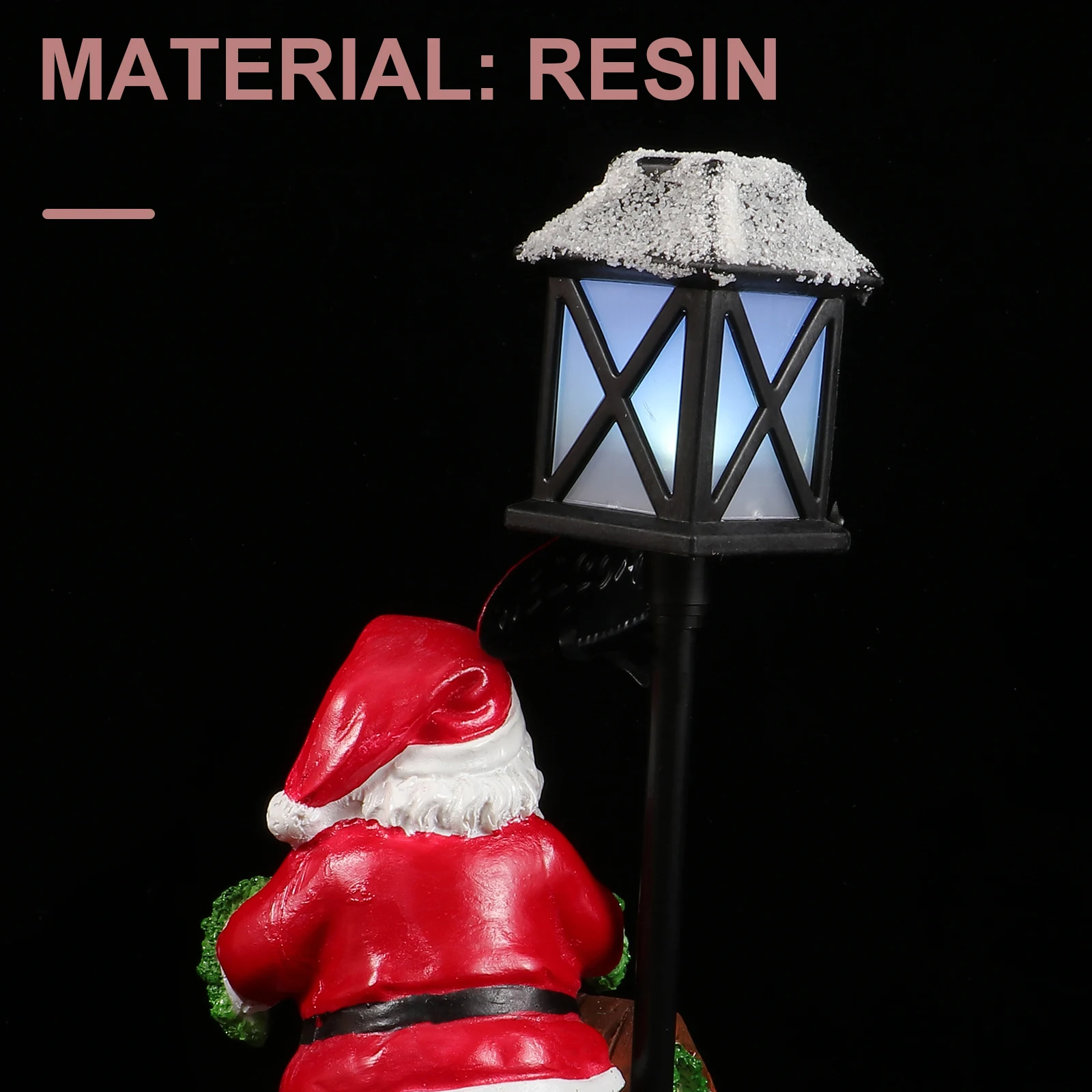 

Christmas Santa Night Light Resin Christmas Adornment Decoration for Home Office Party Holiday Adornment Shining Star LED