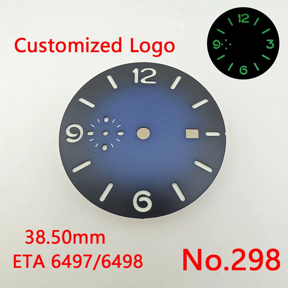 36.2mm Dial ETA 6497/6498 Dial DIY Custom LOGO ETA 6497/6498 Luminous Watch dial Accessories Suitable For ETA 6497/6498 Movement