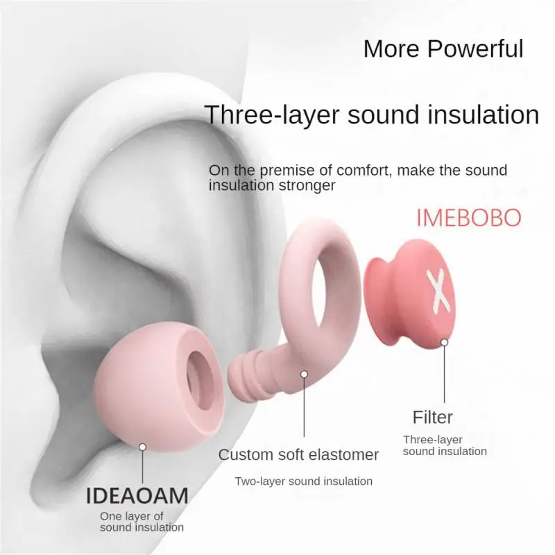 Noise Reduction Red Small For Sleep Special Mute Soft Slow Rebound Anti Snore Protection Earplugs Soundproof Sleeping Ear Plugs