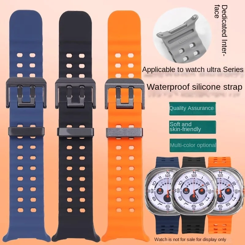 Do nowego zegarka Samsung Galaxy Ultra silikonowy pasek Ultra inteligentny zegarek 47mm sportowy oddychający wodoodporny męski żeński pasek do zegarka