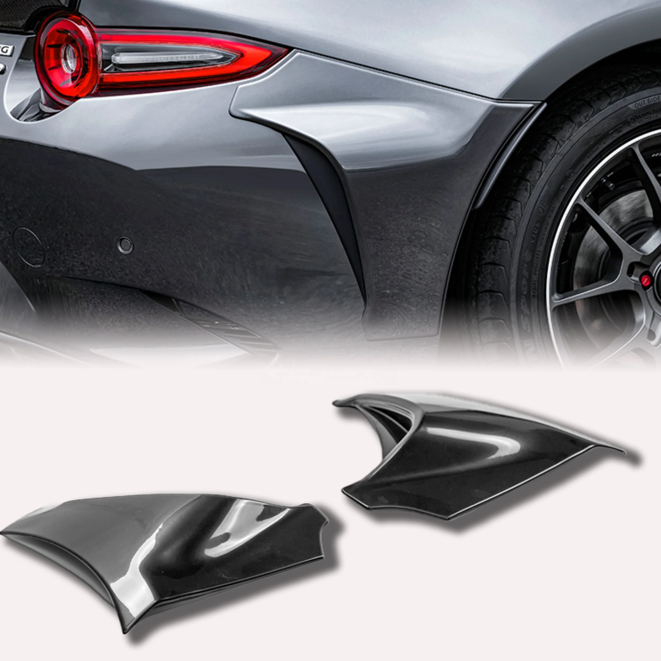 

Applicable toWell-Made Rear Bumper Spat for MAZDA MX5 ND Miata AE Type B Auto Exterior Accessory Made of Durable ABS Material