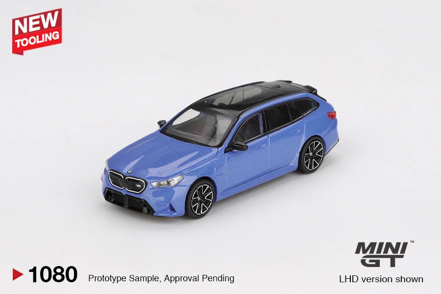 MINIGT 1/64 BMW M5 Touring (G99) Marina Bay Blauw MetallicMGT01080-CH Auto Legering Motorvoertuig Diecast Metaal Model Kinderen Speelgoed Jongens