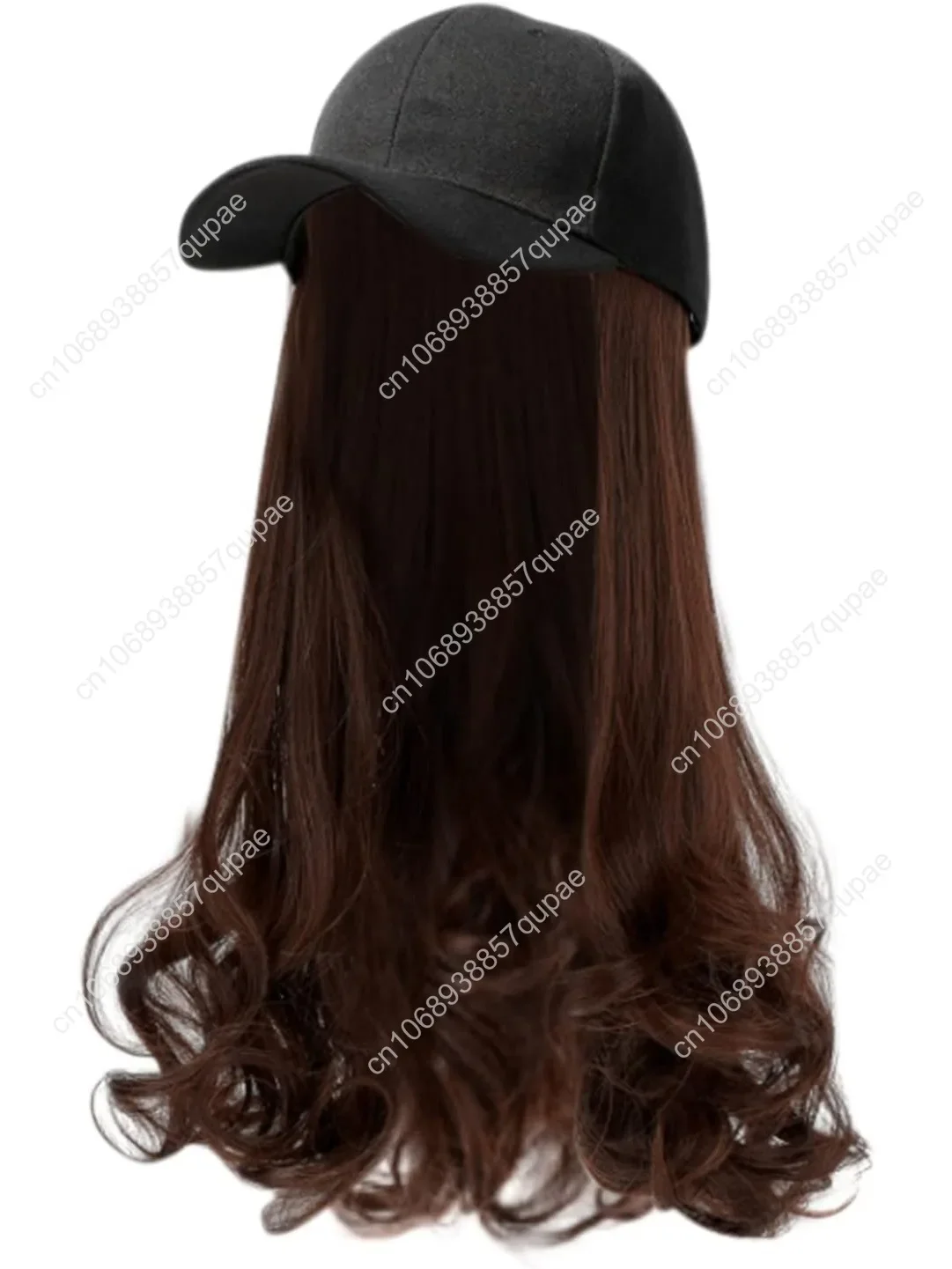 

Baseball Cap with Hair Extensions Synthetic Hair Wig Baseball Hat with Hair Attached Long Top Hat Ink Caps