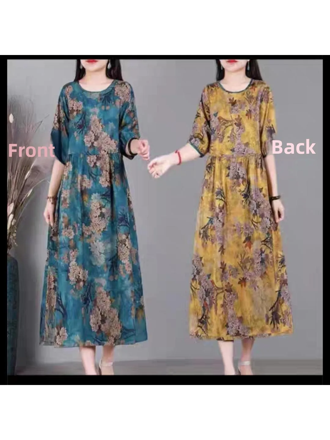 Ele ملابس حريرية طويلة على الوجهين Dr Age-Defng للتخسيس منتصف العمر للأم ملابس رسمية صينية Sle مستديرة Ne A-Li...