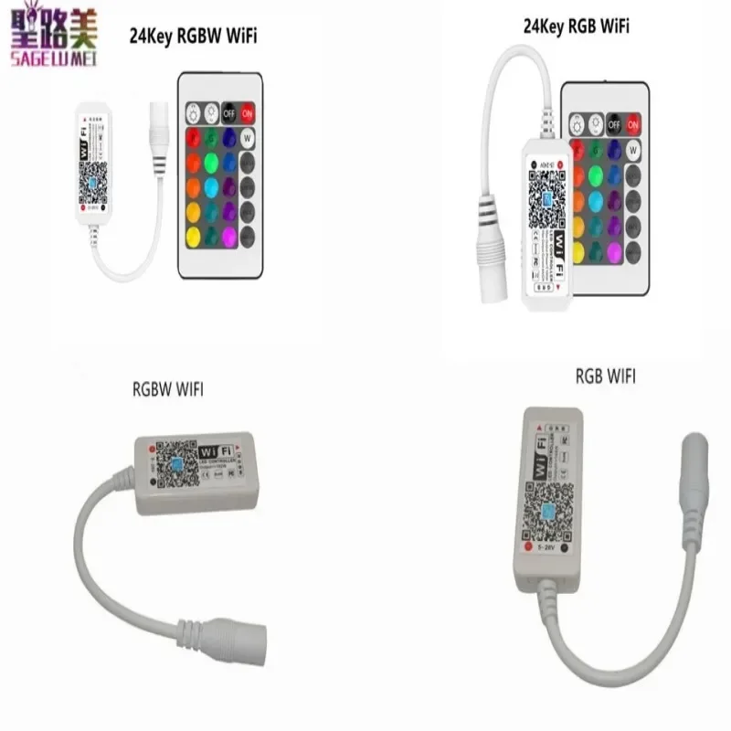 

WiFi Controller Bluetooth-compatible Wireless Magic Home RGB/RGBW IR LED Controller DC5V 12V 24V for led strip WS2811 WS2812B