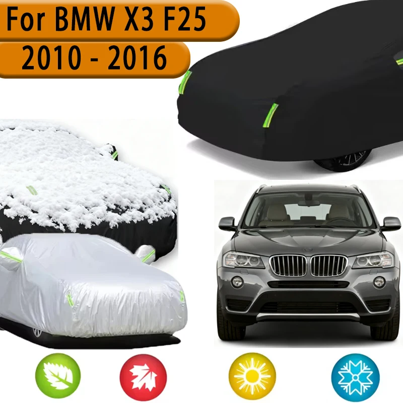 

For BMW X3 F25 2010-2016 All-Weather Outdoor Car Cover Waterproof Anti-UV Dustproof Exterior Protection