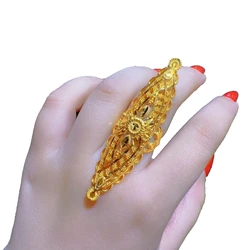2023 New Dubai 24K Gold Plated Hollow Out Women's Ring Fashion Accessories YY10209