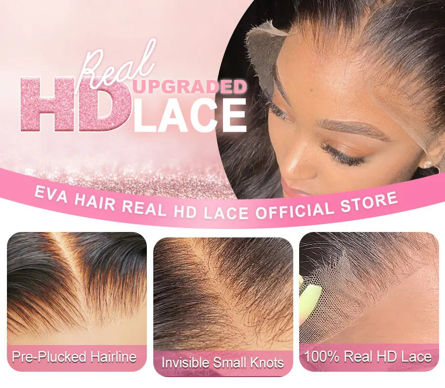 Eva Hair 2x6 HD-Spitzenverschluss, unsichtbarer HD-Spitzen-Melt-Skins-Echthaarverschluss, vorgezupft, 15,2 cm tiefer Teil, natürlicher schwarzer Verschluss – Detail 1