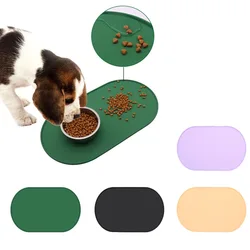 Silicone Pet Food Mat High Lips Anti overflow Non-Stick Waterproof Dog Cat Food Feeding Pad Kitten feeding Pet Bowl tray Mats