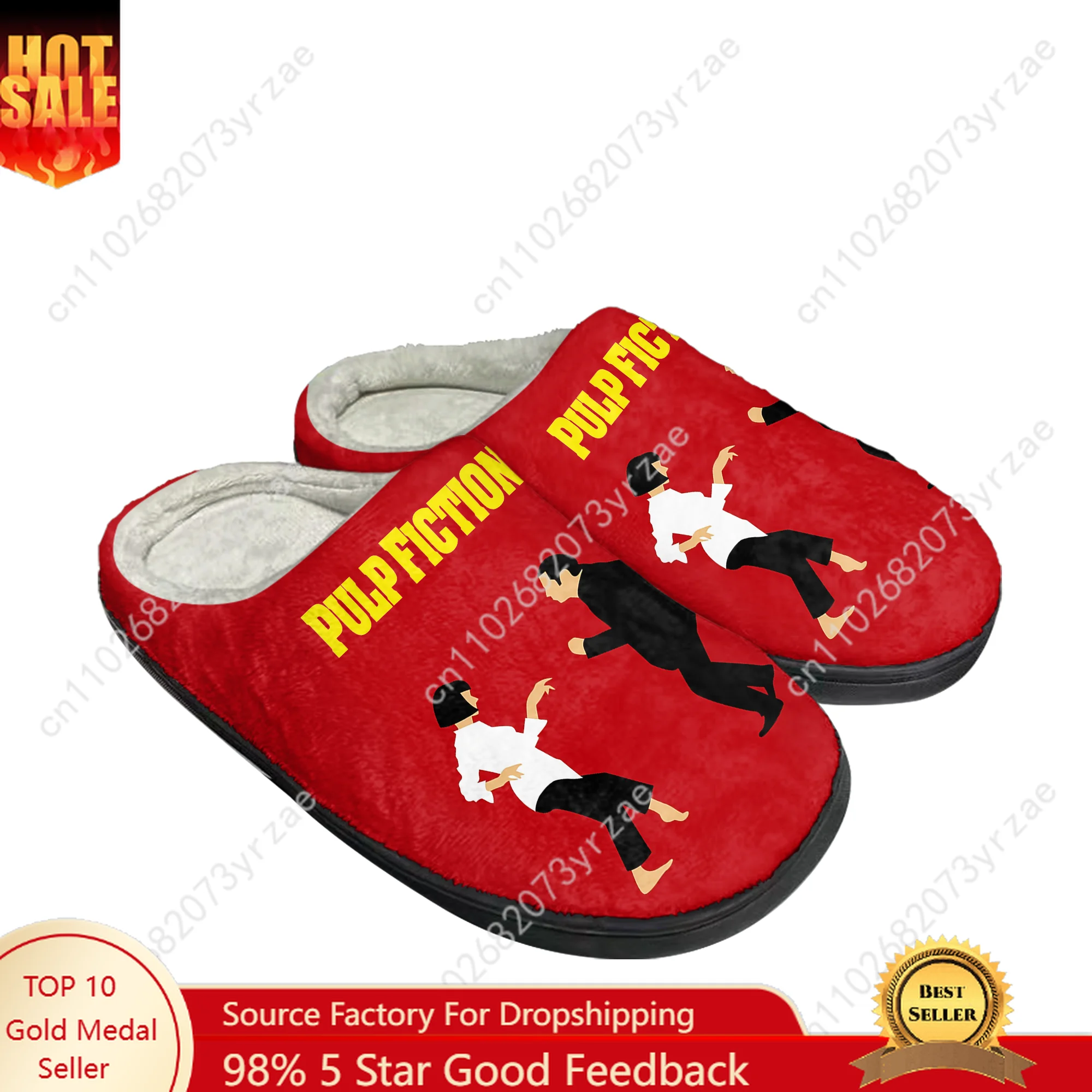 

Pulp Fiction Cotton Shoe Family Slipper Men Women Teenagers High Quality Fashion Plush Indoor Casual Warm Shoes Custom Slipper