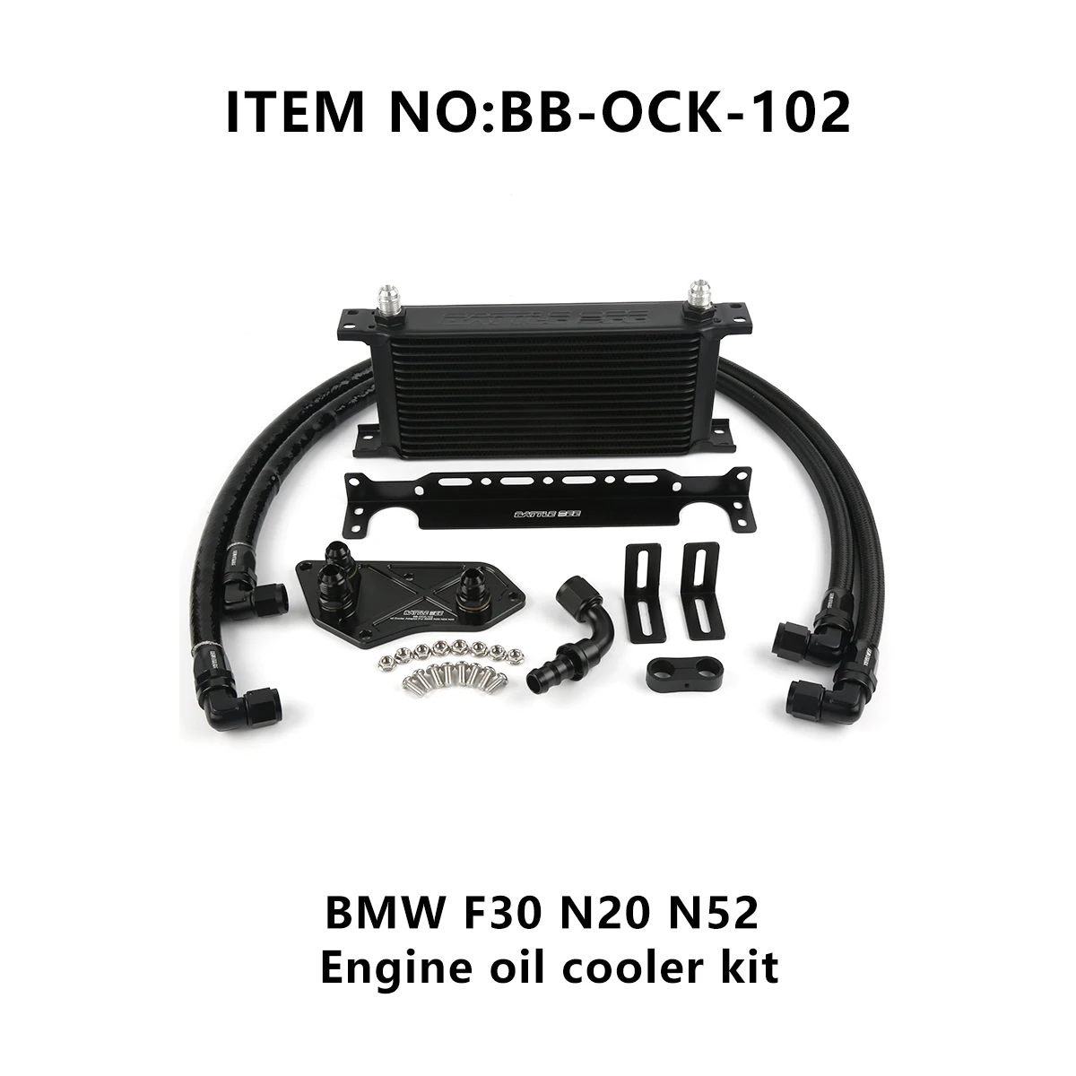 BATTLEBEE Auto-manual Oil Cooler Radiator Kit Aluminum Cooling Systems With Rubber Tube For BMW F30 N20 N52 BB-OCK-102