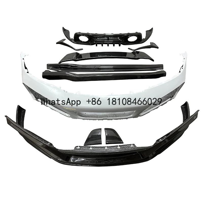 Techart Style Partial Dry Carbon Fiber Car Body Kit With Bumper, Hood for Porsche 992 Turbo S