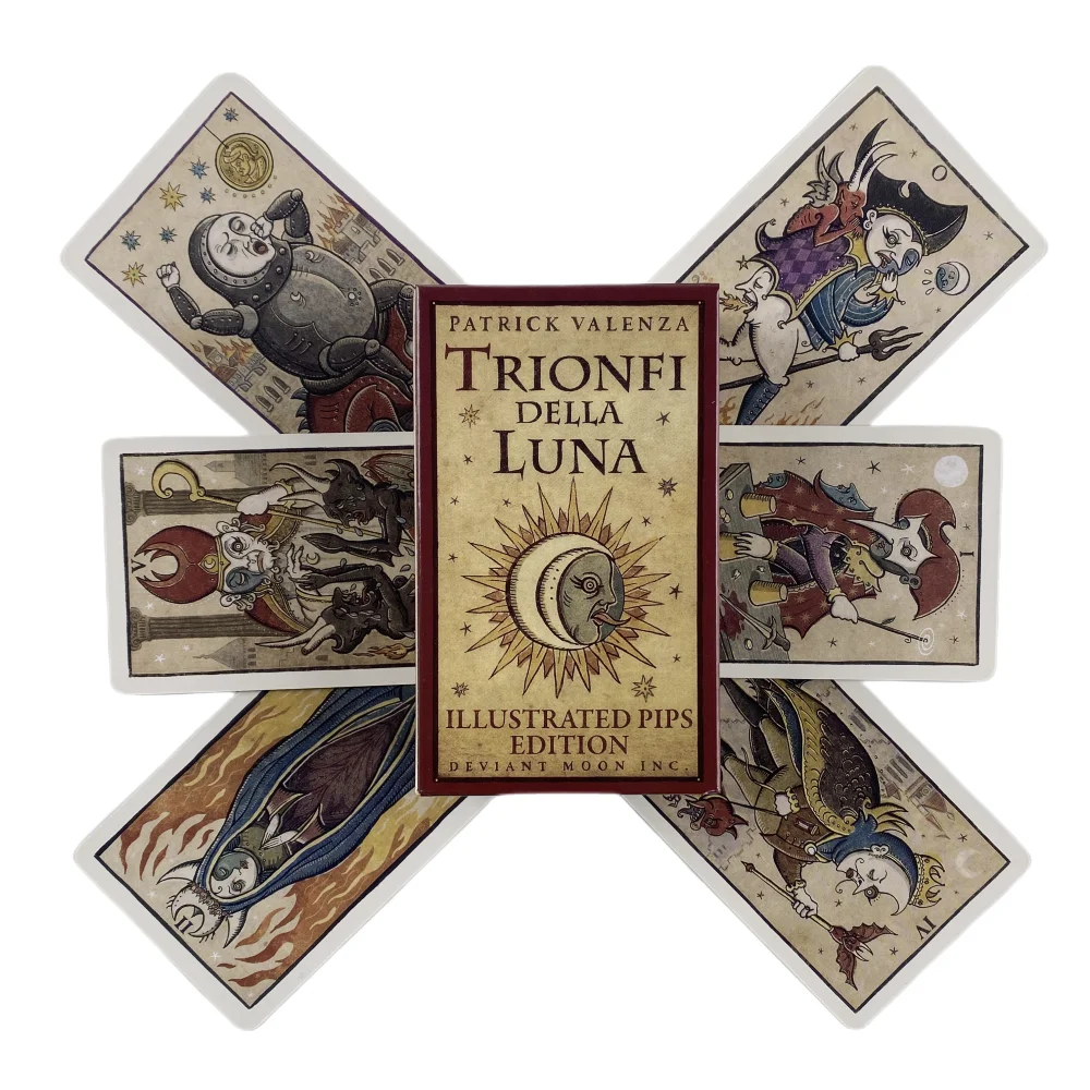 Trionfi Della Luna Tarot Cards Fortune-telling Oracle Divination Edition Creativity ILLUSTRATED Moon Board Game Deck