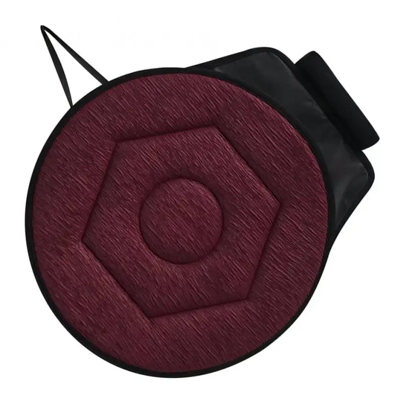 Rotating Seat Cushion 360 Degree Swivel Chair Pad Portable Polyester Car Seat Pillow for Office Home Travel