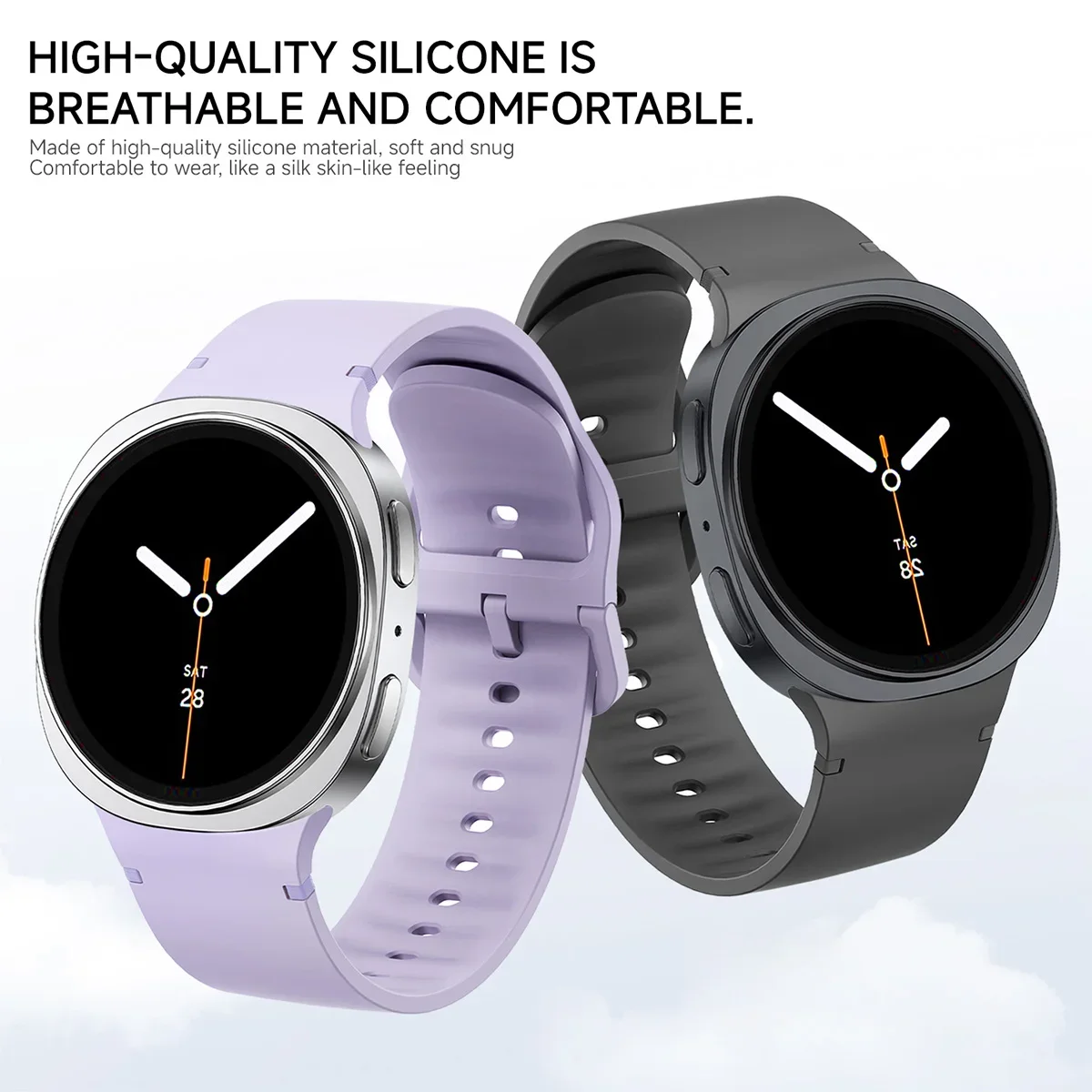 Sportarmband für Samsung Galaxy Watch 8 Classic 46mm Wasserdichtes Silikonarmband für Galaxy Watch 8/9 44mm 40mm Zubehör – Detail 4