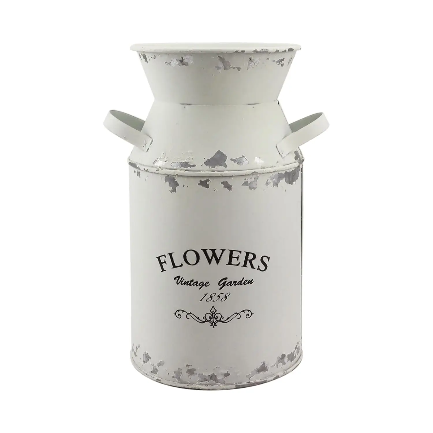 Galvanized Milk Can Metal Planter Rustic Flower Holder Farmhouse Home Office Decor 7.5