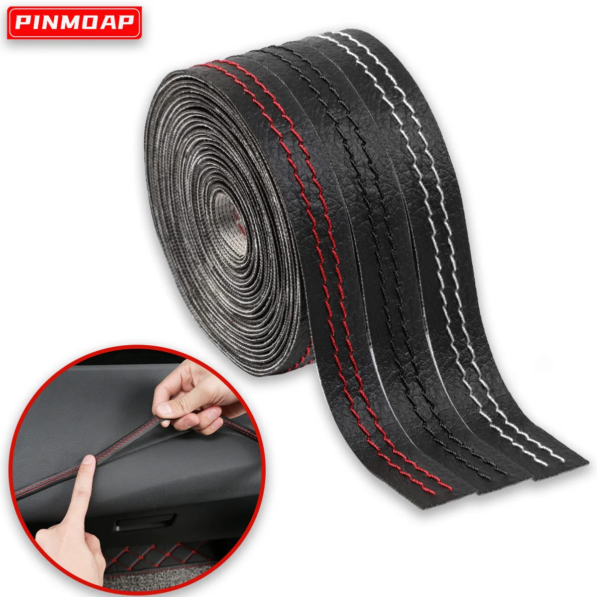 

Декоративная линия для автомобиля «сделай сам», самоклеящиеся автомобильные молдинги из искусственной кожи, отделка интерьера, плетеная полоса, внутренняя декоративная полоса