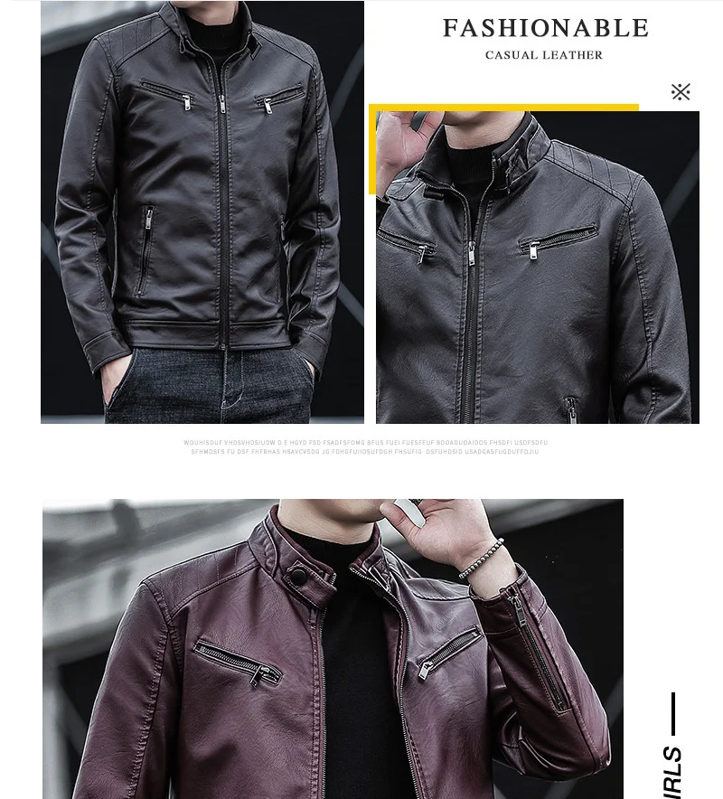 

Men Fashion Leather jacket Streetwear Men Leather Suit Jacket Men Slim Fit Short Coat Casual Blazer Jackets Male Outerwear