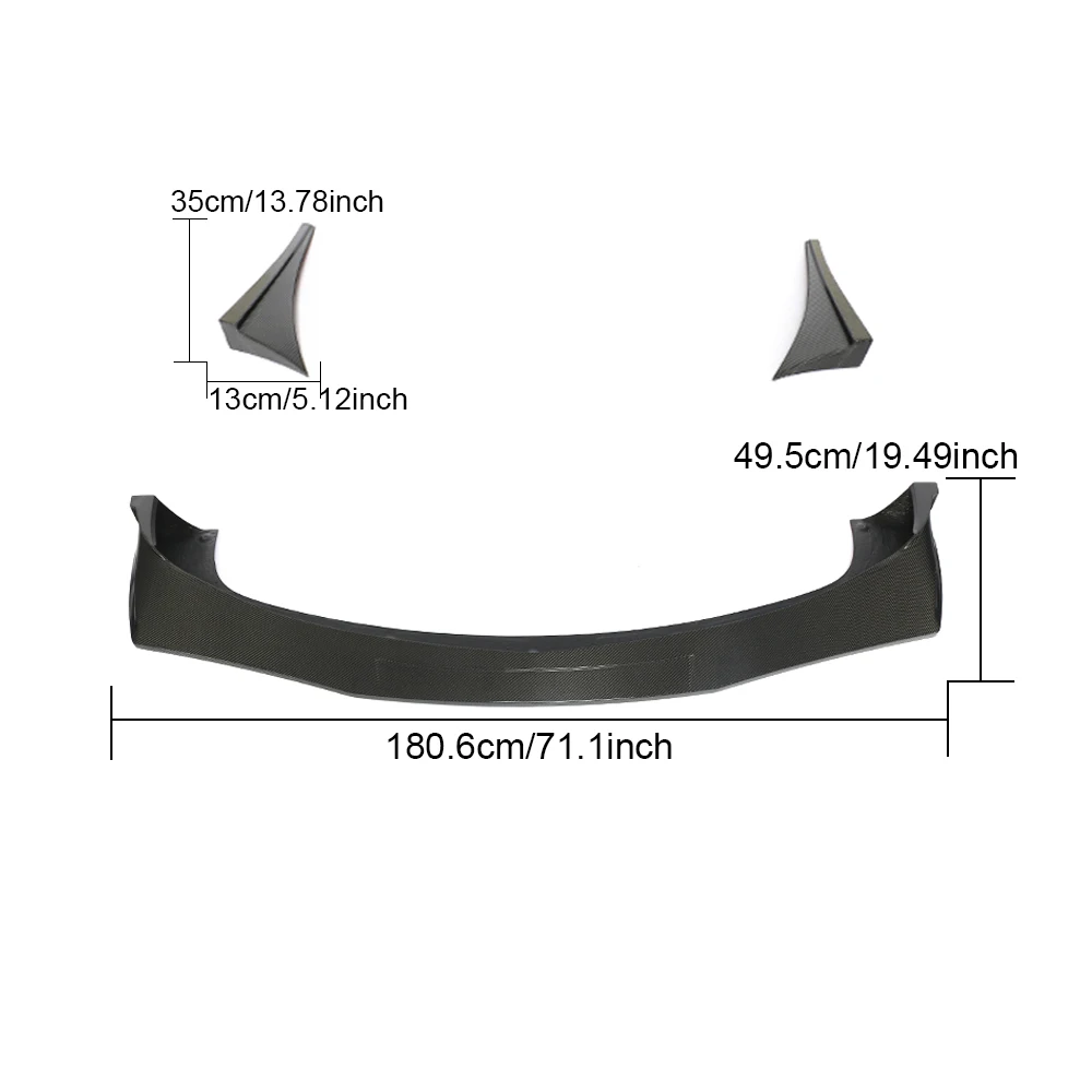 

Real High Quality Carbon Fiber Front Bumper Lip for Dodge Challenger GT Coupe 2-Door 2015- 2019