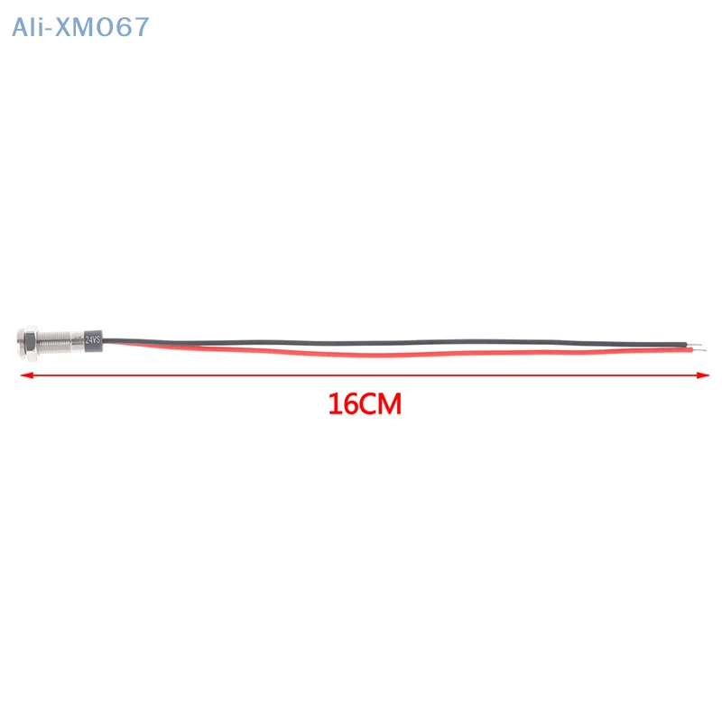 Luz indicadora de advertência impermeável do metal LED, 6mm, 3V, 5V, 6V, 12V, 24V, 220V