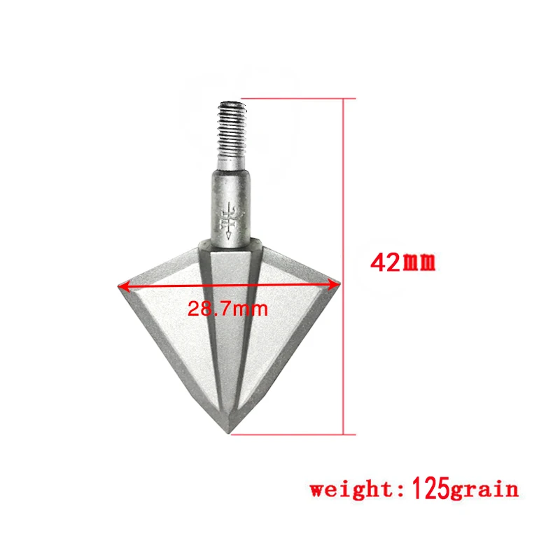 3/6/12pcs 125/150grain Fixed 2 Blades Broadhead Arrowhead Solid For Archery Outdoor Hunting Accessories