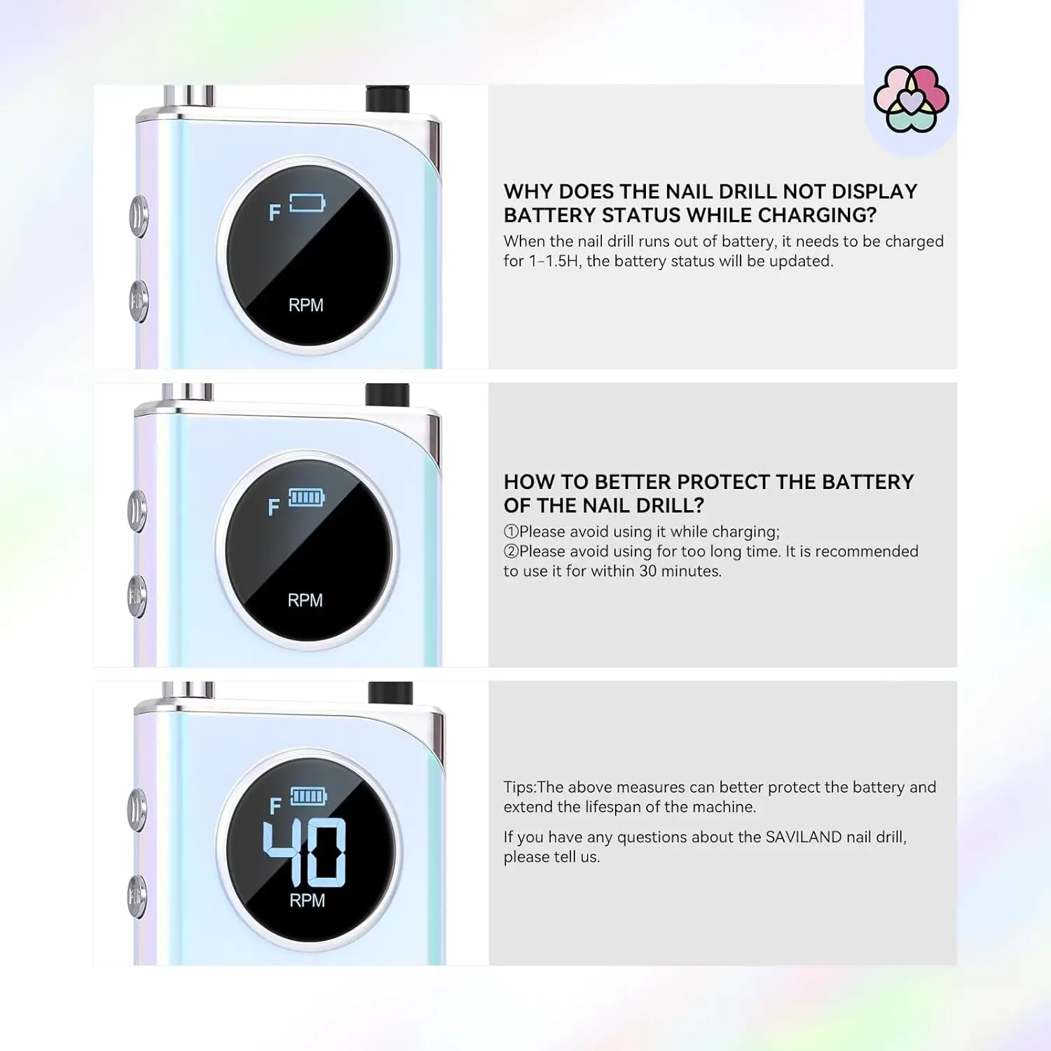 Professionele elektrische nagelvijl: 40000 RPM, oplaadbaar met 13 boren voor manicure en pedicure