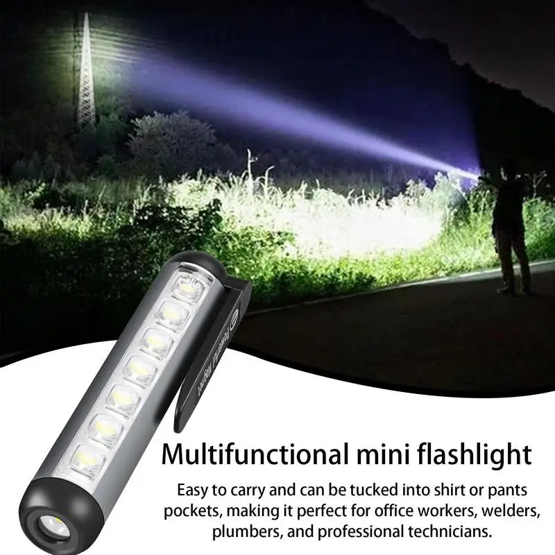 Magnetic Rechargeable Flashlight Aluminum Alloy IP65 Waterproof Multi Function Professional Mechanics Tool Working Outdoor Light
