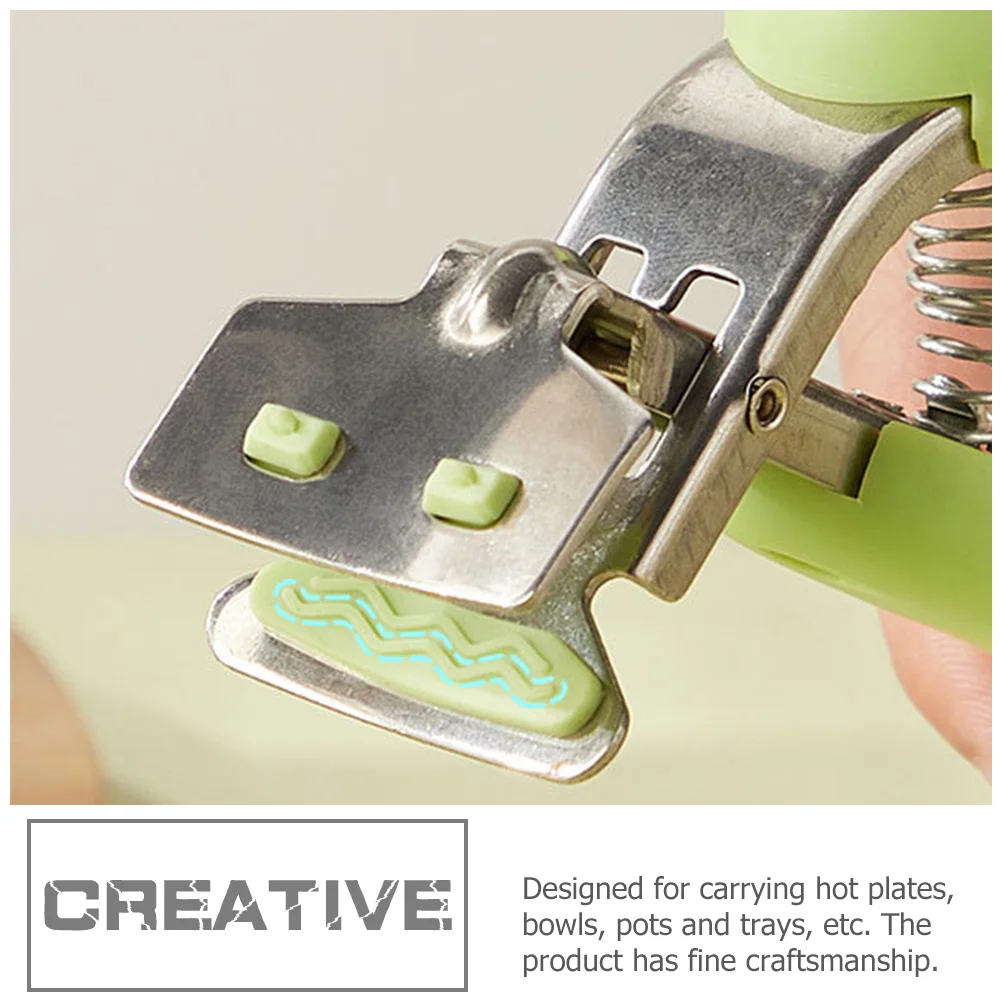 

2Pcs Antiscald Bowl Clip Hot Plate Gripper Nonslip Dish Lifter Kitchen Tool Long Lasting Craftsmanship Anti-Scald Tableware Clip