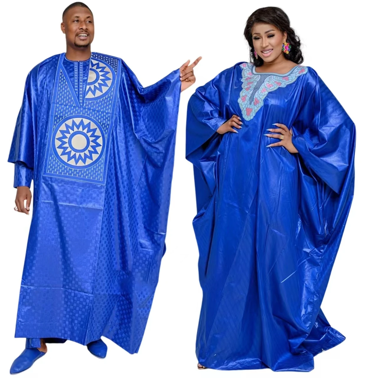 African Clothing For Men Traditional Bazin Riche Embroidery Design Top Long Sleeve 3 Piece Set